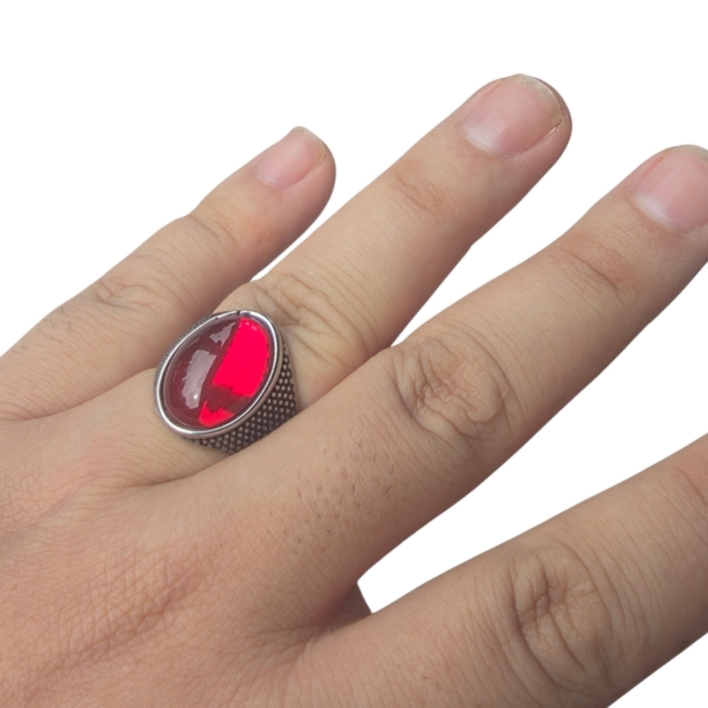 New Stainless Steel Men's Ring With Rws Srone Size 11 - Picture 4 of 5